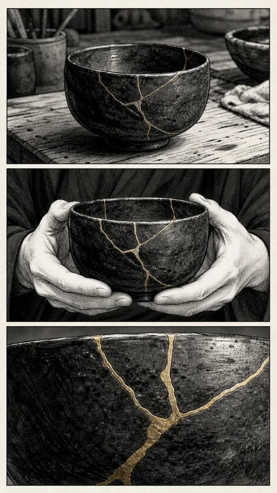 A crack kept visible